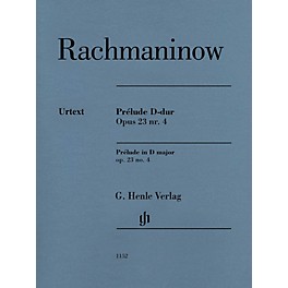 G. Henle Verlag Prelude in D Major Op. 23 No. 4 Henle Music Softcover by Rachmaninoff Edited by Dominik Rahmer