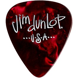Dunlop Premium Celluloid Classic Guitar Picks 1 Dozen Red Pearloid Medium