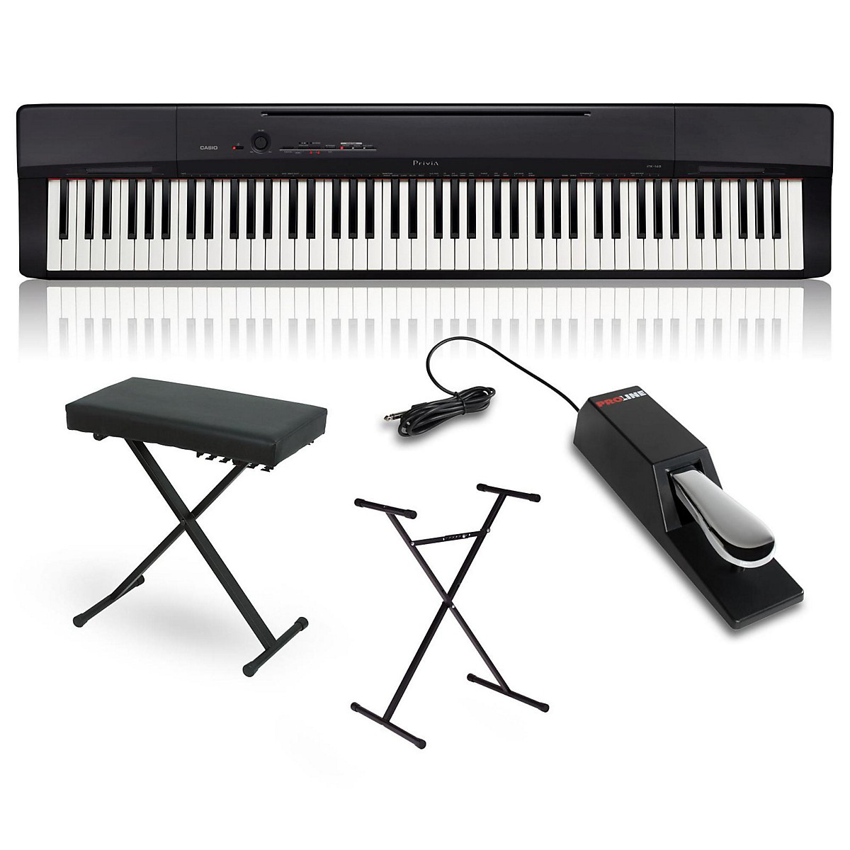 Casio Privia PX 160BK Digital Piano With Stand Sustain