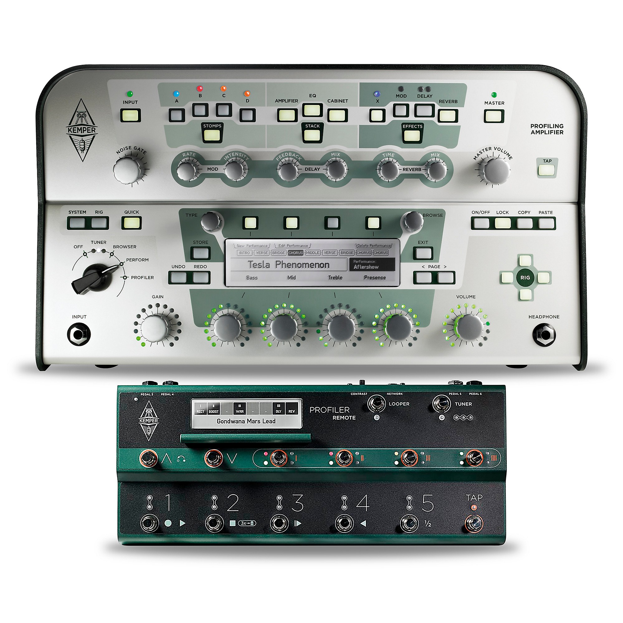 Kemper Profiling Amplifier Head White with Remote | Guitar Center