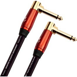 Open Box Monster Cable Prolink Acoustic Pro Audio Instrument Cable, Right Angle to Right Angle Level 1 8 in. Black
