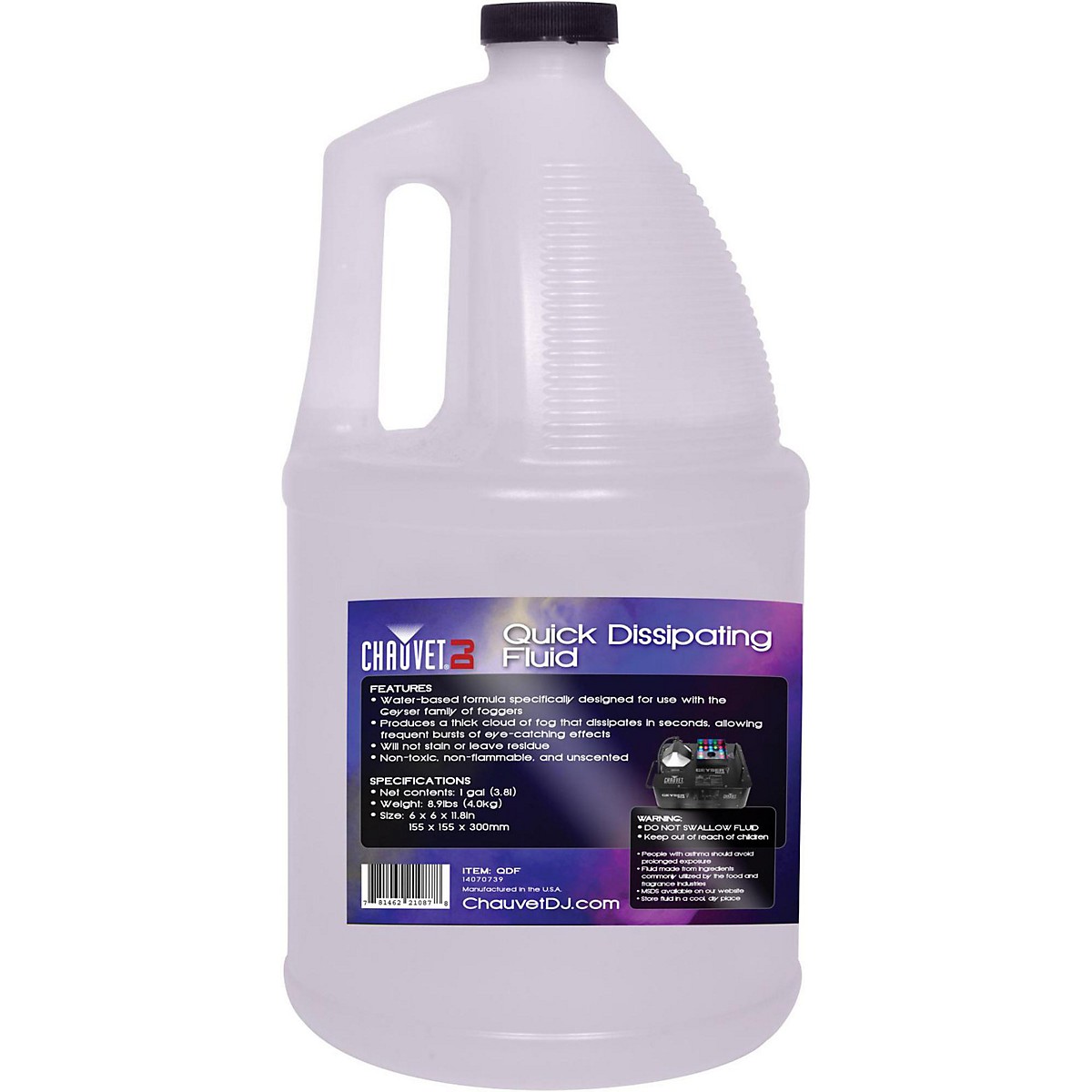 CHAUVET Professional QDF Quick Dissipating Fog Machine Fluid 1 Gallon