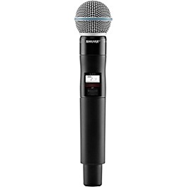 Open Box Shure QLXD2/BETA58A Wireless Handheld Microphone Transmitter With Interchangeable BETA 58A Microphone Capsule