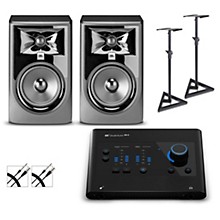 PreSonus Quantum ES2 Audio Interface With JBL 3 Series Studio Monitor Pair (Cables & Stands Included) -