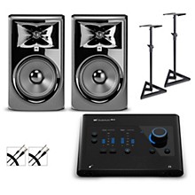 PreSonus Quantum ES2 Audio Interface With JBL 3 Series Studio Monitor Pair (Cables & Stands Included) -