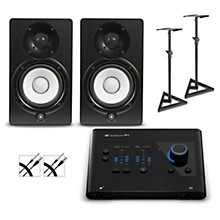 PreSonus Quantum ES4 Audio Interface with Yamaha HS Series Studio Monitor Pair (Cables & Stands Included)
