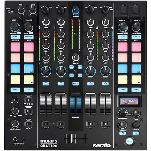 Mixars Quattro 4 Channel Serato Dj Pro Club Mixer Guitar Center