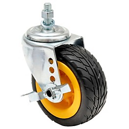 Rock N Roller RCSTR5X2 5"x2" Ground Glider Wide Caster With Brake Upgrade for R8, R10 Carts 2-Pack