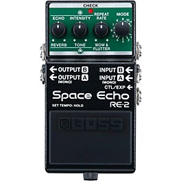 Open Box BOSS RE-2 Space Echo Effects Pedal Level 1 Black