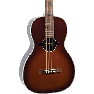 Recording King RPS-7-E Dirty 30s Single 0 Parlor Acoustic-Electric Guitar Brown Sunburst 