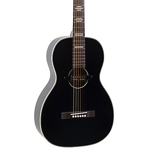 Recording King RPS-7-E Dirty 30s Single 0 Parlor Acoustic-Electric Guitar Matte Black 