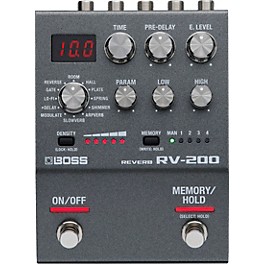 Open Box BOSS RV-200 200 Series Reverb Effects Pedal Level 1 Black