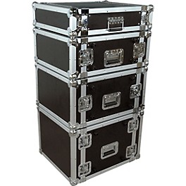 Open Box Musician's Gear Rack Flight Case Level 1 4 Spaces Black