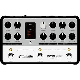 Open Box Two Notes AUDIO ENGINEERING ReVolt 3-Channel All-Analog Guitar Simulator Pedal Level 1 Silver and Black