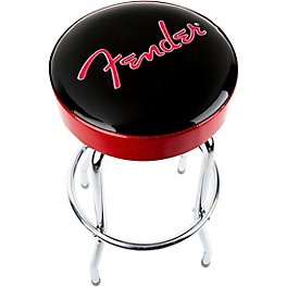 Fender Red Sparkle Logo Barstool