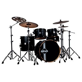 Open Box ddrum Reflex RSL 5-Piece Shell Pack Level 1 Satin Black Lacquer