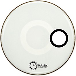 Aquarian Regulator RSM Off-Set Hole Bass Drum Head Gloss White