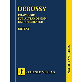 G. Henle Verlag Rhapsody for Alto Saxophone and Orchestra Henle Study Scores by Debussy Edited by Ernst-Gunter Heinemann
