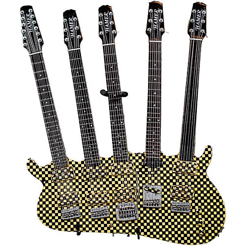 Hal Leonard Rick Nielsen 5-Neck Checkered Model Miniature Guitar ...