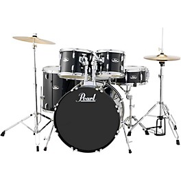 Pearl Roadshow 5-Piece New Fusion Drum Set Jet Black