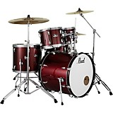 Pearl Roadshow Complete 5-Piece Drum Set With Hardware and Cymbals Red Wine