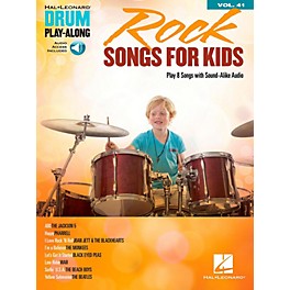 Hal Leonard Rock Songs for Kids - Drum Play-Along Volume 41 Book/Audio Online
