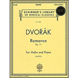 G. Schirmer Romance Op 11 Vn/Pno Violin & Piano By Dvorak