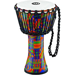 MEINL Rope-Tuned Djembe with Synthetic Shell and Head 8 in. Kenyan Quilt