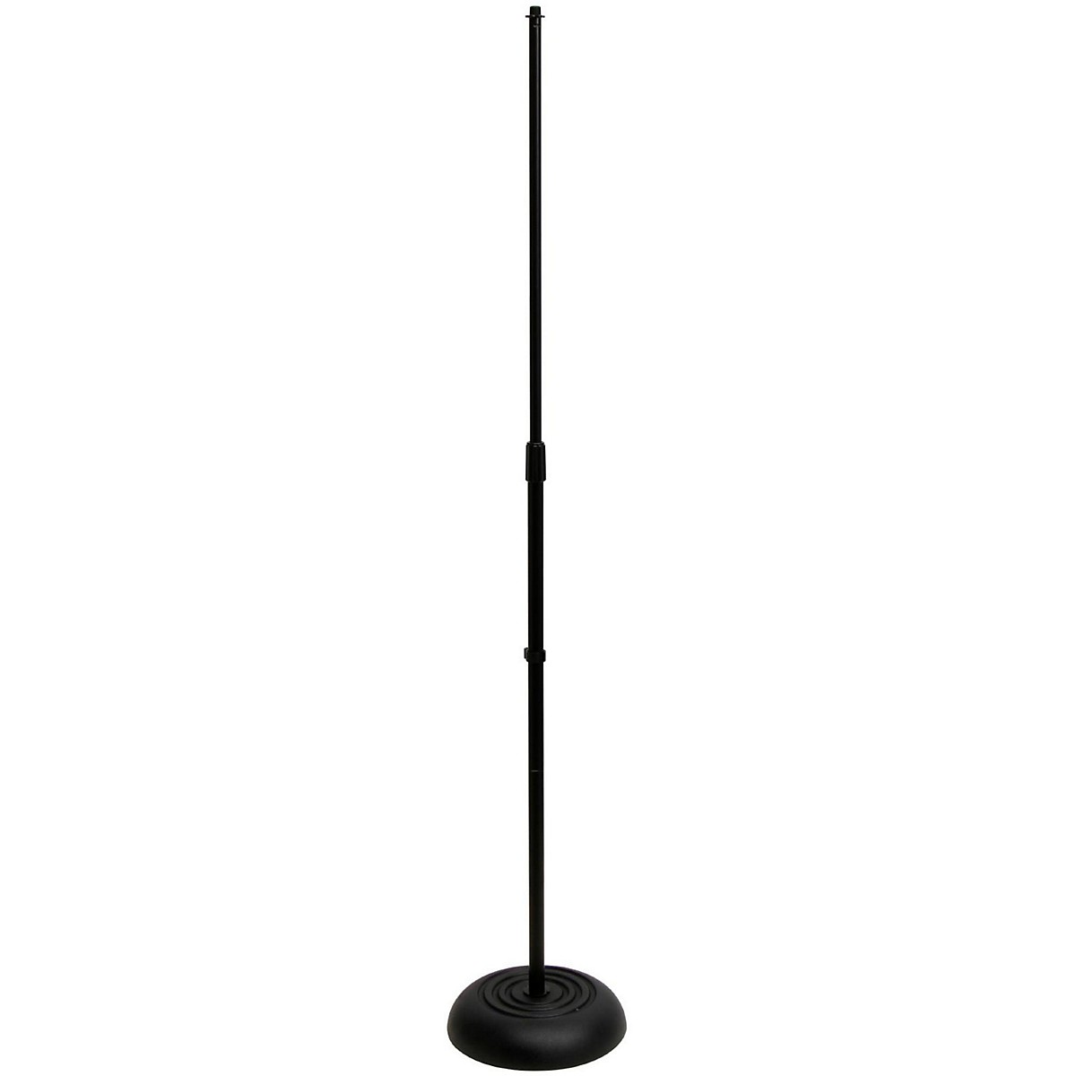 OnStage Round Base Mic Stand, Black Black Guitar Center