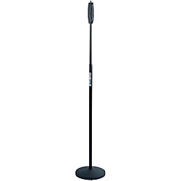 Quik-Lok Round Base Straight Mic Stand With One Handed Clutch