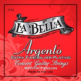 La Bella S Argento Extra-Fine Silver-Plated Concert Guitar Strings