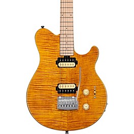Sterling by Music Man S.U.B. Axis Flame Maple Top Electric Guitar Transparent Gold