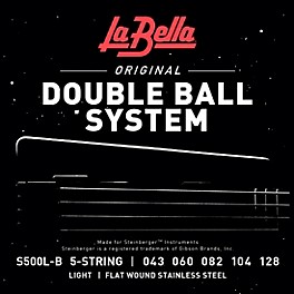 La Bella S500L-B Double Ball System Flat Wound 5 String Bass Strings