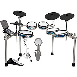 Simmons SD1200 Expanded Electronic Drum Kit With Mesh Pads Blue Metallic 