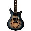 PRS SE Exotic Custom 24-08 Poplar Burl Electric Guitar - Lake Blue Midnight Burst