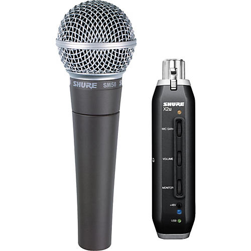 Shure Sm58 Mic With X2u Xlr To Usb Adapter Bundle Guitar Center