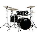 DW SSC Collectors Series 4-Piece Finish Ply Shell Pack With 22" Bass Drum Black Ice Chrome Hardware