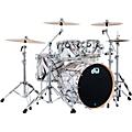 DW SSC Collectors Series 4-Piece Finish Ply Shell Pack With 22" Bass Drum White Glass Contrail Finish Ply