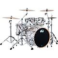 DW SSC Collectors Series 4-Piece Satin Oil Shell Pack With 22" Bass Drum White Glass Contrail Finish Ply