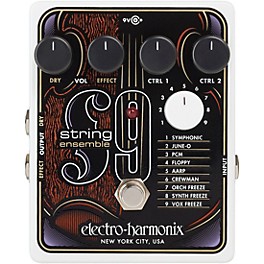 Open Box Electro-Harmonix STRING9 String Ensemble and String Synthesizer Effects Pedal Level 1 Black and White