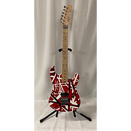 Used EVH STRIPED SERIES RED WITH BLACK STRIPES Solid Body Electric Guitar