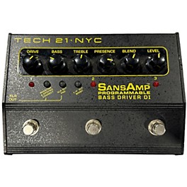 Used Tech 21 Sans-Amp Programable Bass Driver DI Bass Effect Pedal