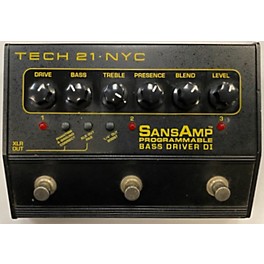 Used Tech 21 Sansamp Programmable Bass Driver DI Bass Effect Pedal