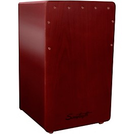 Open Box Sawtooth Satin Mahogany Standard-Size Cajon With Gloss Cherry Mahogany Back and Sides