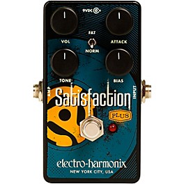 Open Box Electro-Harmonix Satisfaction PLUS Fuzz Effects Pedal Level 1 Black and Blue