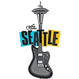 Guitar Center Seattle Guitar Needle Graphic Magnet