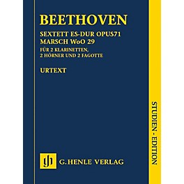 G. Henle Verlag Sextet in E-flat Major, Op. 71 and March, WoO 29 Henle Study Scores by Beethoven Edited by Egon Voss