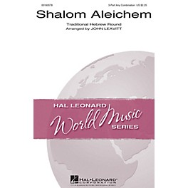 Hal Leonard Shalom Aleichem 3 Part Any Combination arranged by John Leavitt