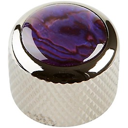 Open Box Q Parts Shell Dome Knob Single Level 1 Black Chrome Purple Abalone