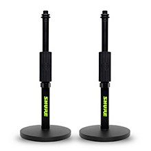 Shure Shure Round 6" Base Desktop Mic Stand With Standard Height-Adjustable Twist Clutch 2-Pack